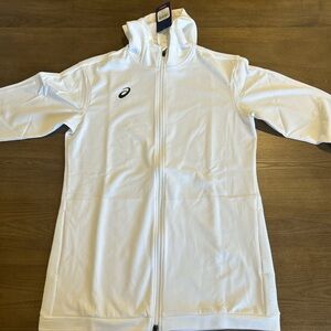 ASICS white hoodie #hoodie